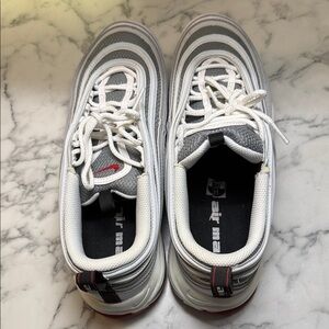 Nike Men's Air Max 97 Sneakers - White, Gray & Red Size 11